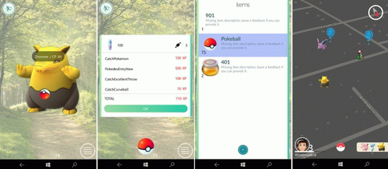 PoGo-UWP – клиент Pokemon GO на Windows 10 Mobile
