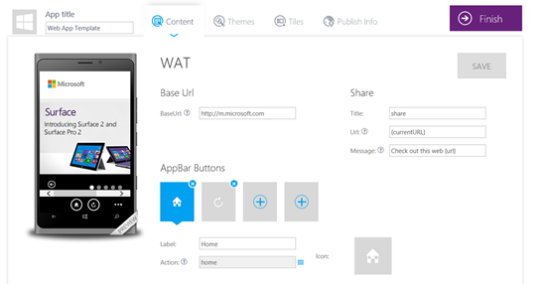 Windows App Studio Beta – сервис для написания универсальных приложений для Windows Phone и Windows